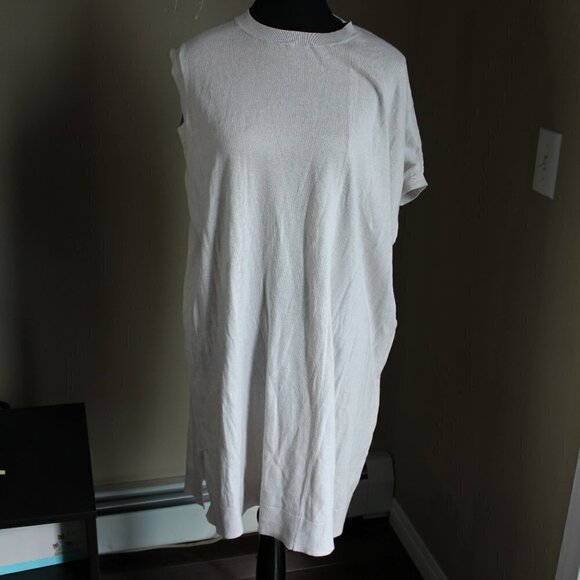 ALL Saints Size Small Shera Dress Cotton Blend Cream - Picture 2 of 7